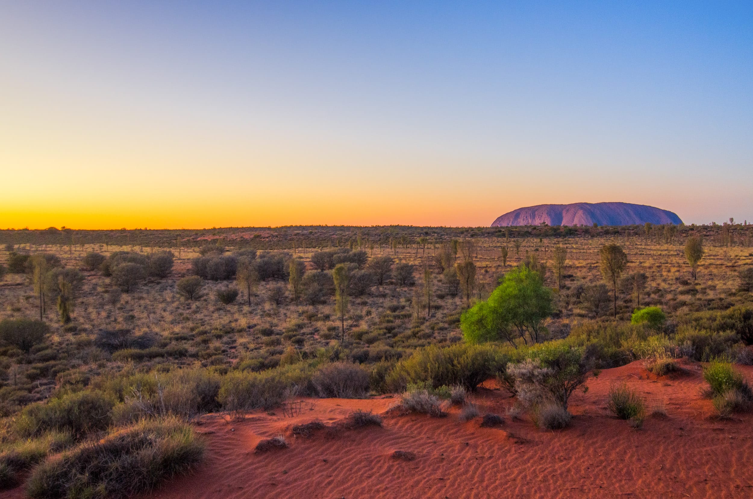uluru lever de soleil